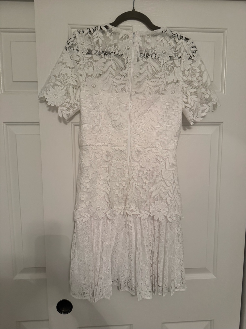 Anthropologie Milly Nikoletta Mixed Lace Pleated Mini Dress - Picture 4 of 5